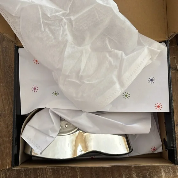 Delia’s Vintage Mirrored Metallic Platform Sandals -NIB Dustbags&Original Box - Picture 10 of 10